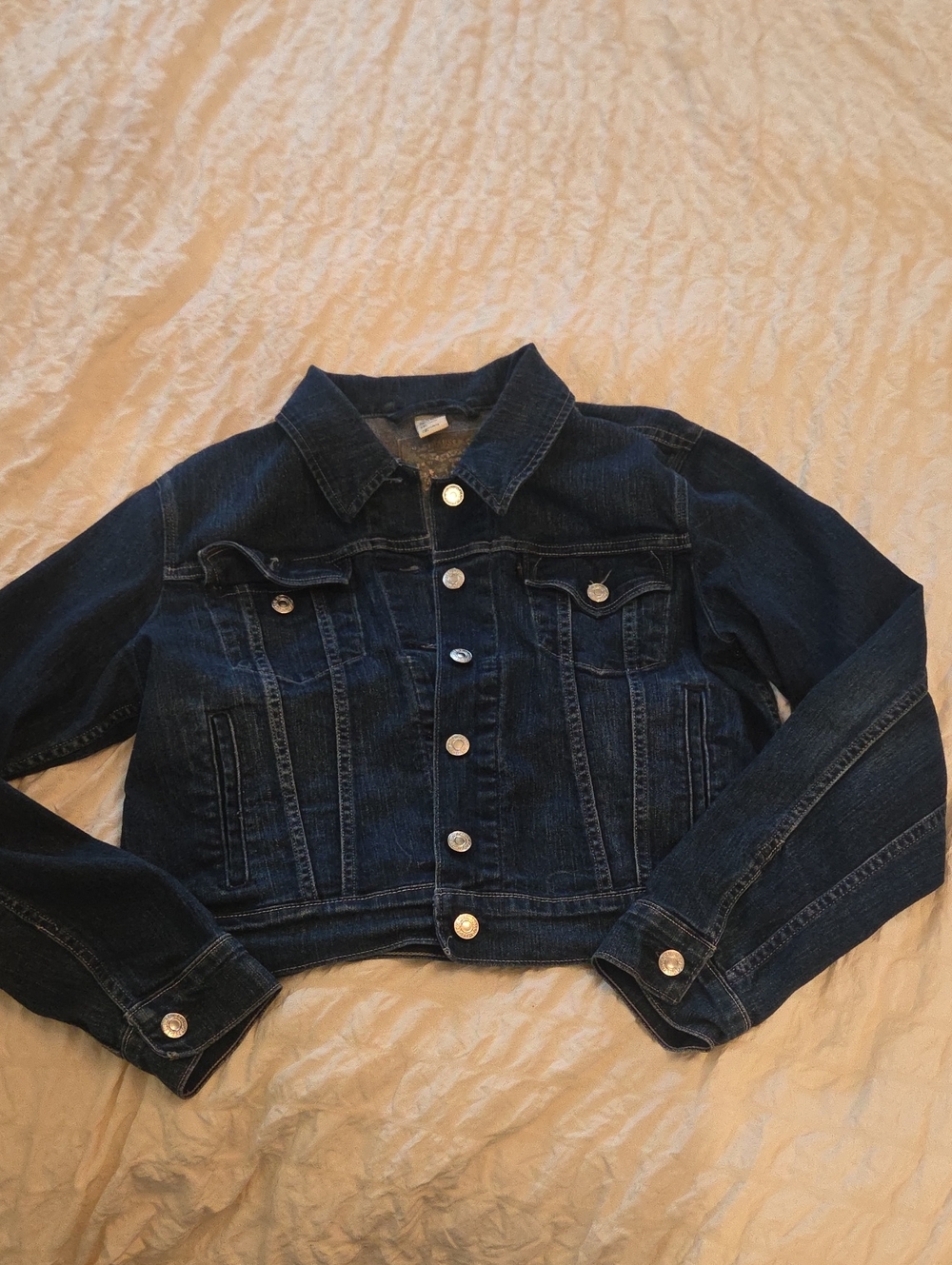 Levi's Dark Blue Denim Jacket with Button Front